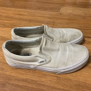 White Vans Slip On